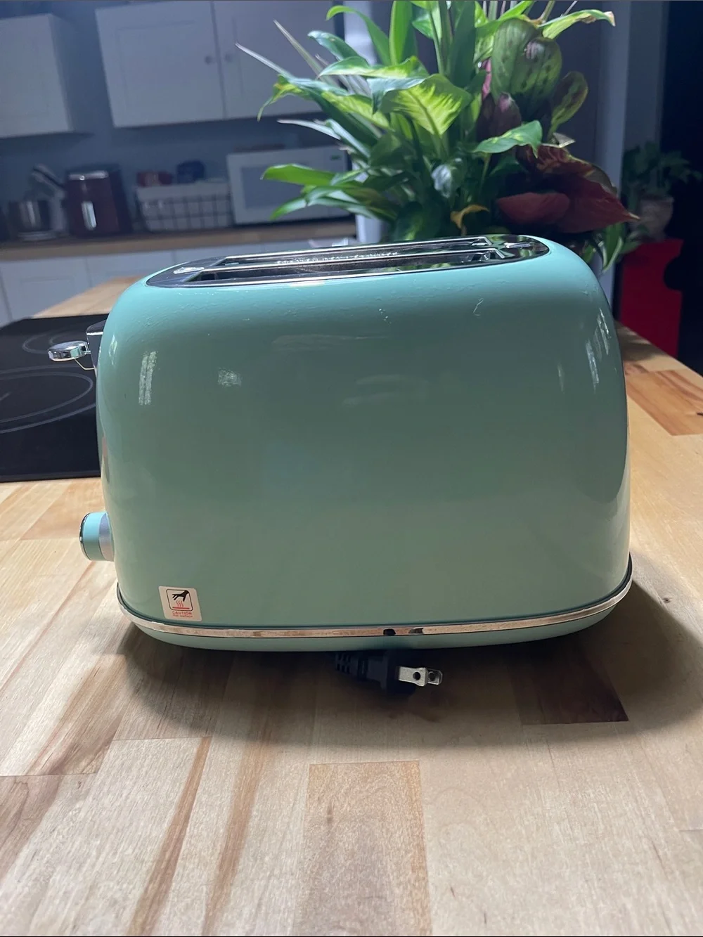 Mint Green 2-Slice Toaster — Retro-Style Countertop Toaster